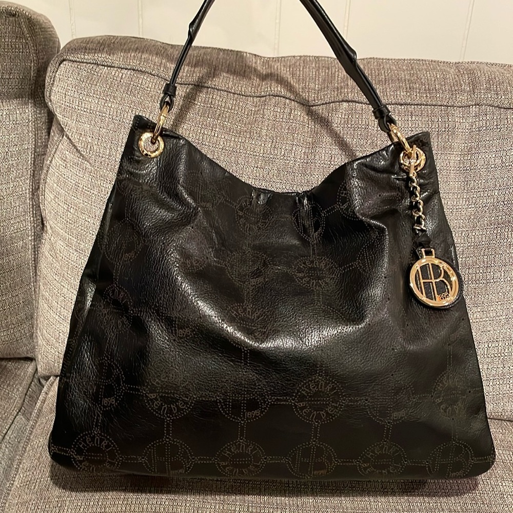 Henri Bendel Black Iconic Hobo Bag